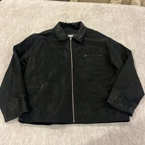 Roots Nylon and Leather Trim Jacket Made in Canada Size L